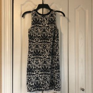 Ann Taylor LOFT Navy flower paisley dress XXSP